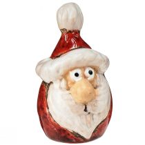 Artikel Keramisk julemandsfigur, rød, 7cm – Festlig juledekoration – 6 stk