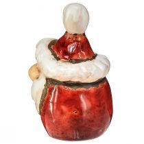 Artikel Keramisk julemandsfigur, rød, 7cm – Festlig juledekoration – 6 stk