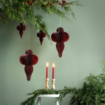 Artikel Juledekoration papir julekugle Bordeaux H40cm 2 stk
