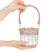 Artikel Hængende lanternedekoration, metal, glas, pil, Ø13 cm H12 cm, 2 stk.