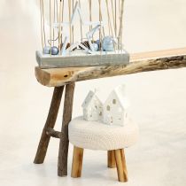 Artikel Lanternehus keramik borddekoration advent hvid H18cm