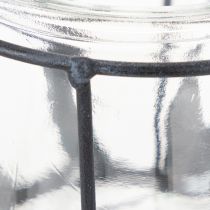 Artikel Metallanterne med glas, antracit, Ø23 cm, H27 cm