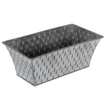 Artikel Zinkskål med diamantmønster 22 cm × 12 cm