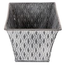 Artikel Zinkskål med diamantmønster 22 cm × 12 cm