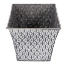 Artikel Zinkskål med diamantmønster, 26 cm x 15,5 cm