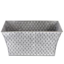 Artikel Zinkskål med diamantmønster 30 cm × 18 cm H 15 cm