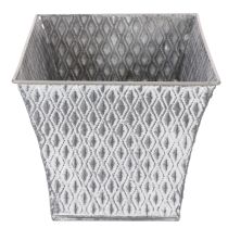 Artikel Zinkskål med diamantmønster 30 cm × 18 cm H 15 cm