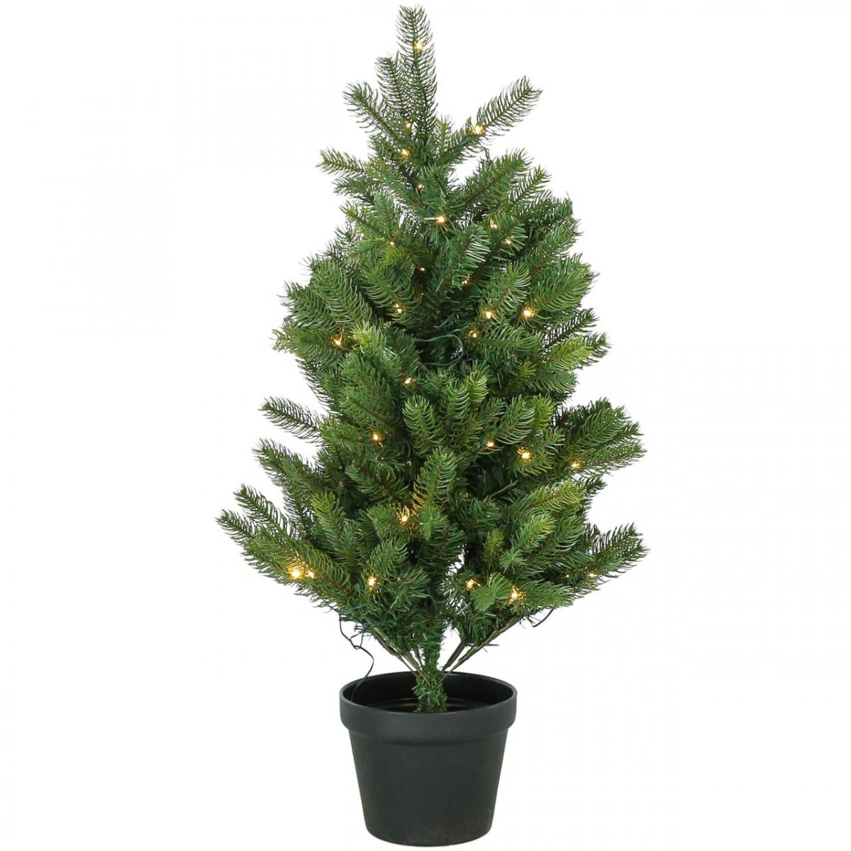 Trampe Ondartet Opaque Floristik24.dk Kunstigt juletræ i potte LED udendørs 90cm