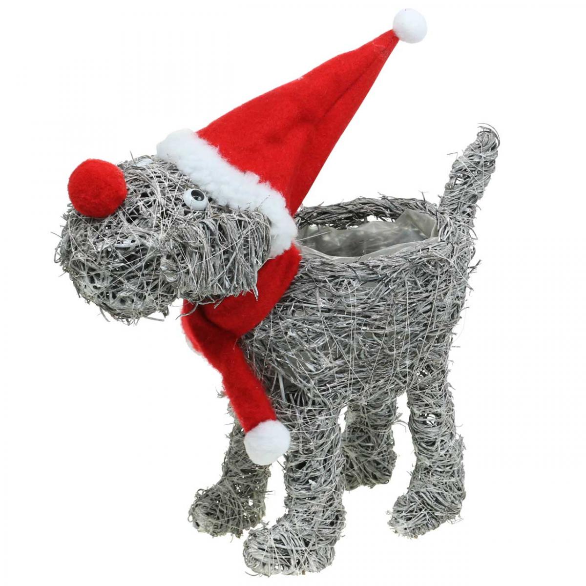 Hund til juledekoration, advent H30cm L29,5cm