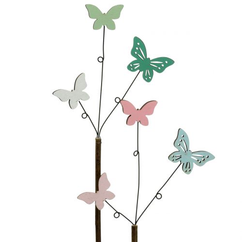 Dekorativ stik sommerfugl H43cm 6stk | Floristik24.dk
