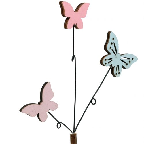 Dekorativ stik sommerfugl H43cm 6stk | Floristik24.dk