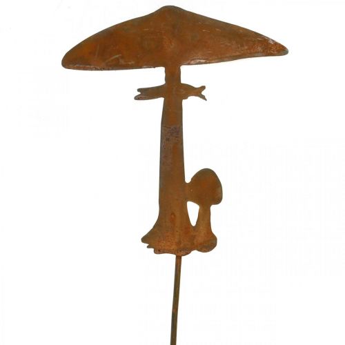 Floristik24 Rust deco svampe havepæl metal efterårsdekoration 44cm