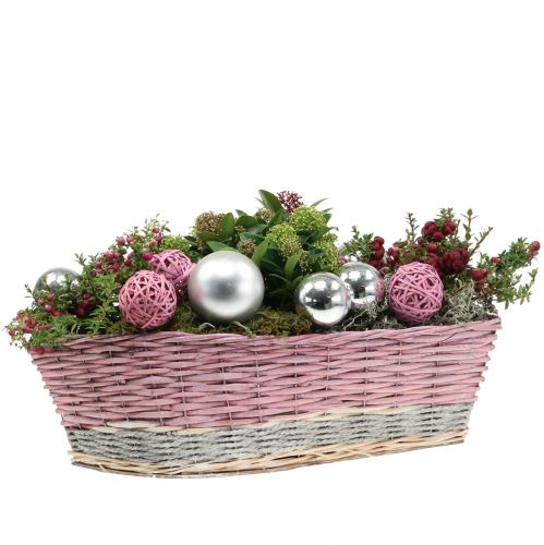 Floristik24 Spanball Pink Ø6cm 6stk