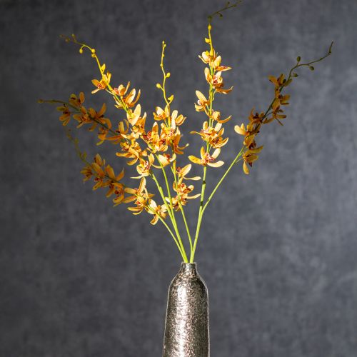 Artikel Kunstig Cymbidium-orkidé som blomsterstilk til elegant dekoration, 95 cm, 2 stk.