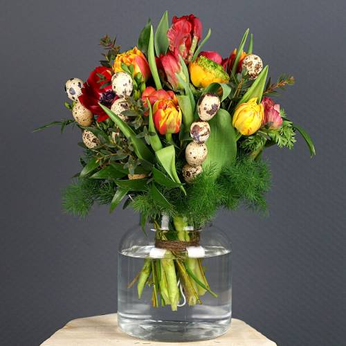 Floristik24 Glasvase Ø14cm H16.5cm