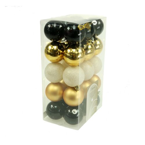 Floristik24 Julebauble mix sort, guld Ø6cm 30stk