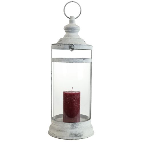 Artikel Deco Lanterne Shabby Chic Lanterne Hvid Metal Ø15cm H46cm