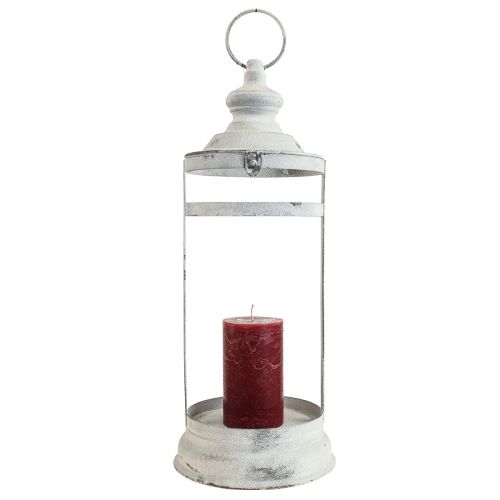 Artikel Deco Lanterne Shabby Chic Lanterne Hvid Metal Ø15cm H46cm
