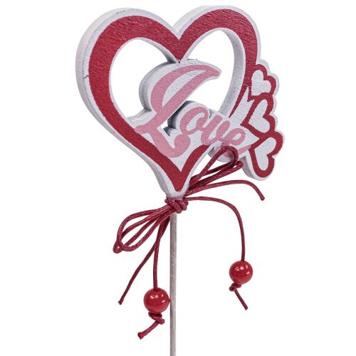 Artikel Blomsterprop dekorativt stik "Love" Valentinsdag 25,5cm 16 stk