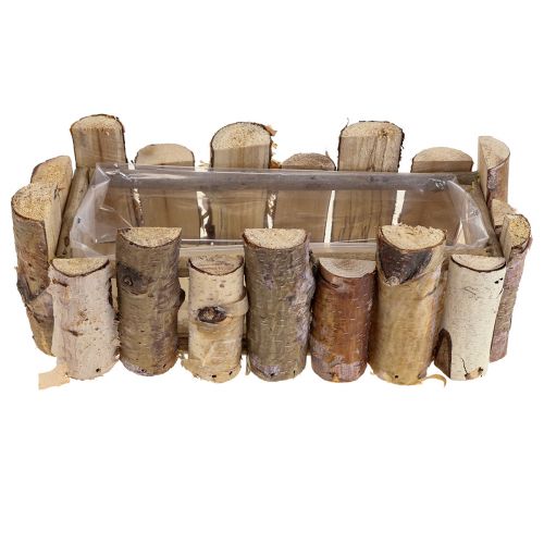 Floristik24 Plantekasse birkegrene blomsterkasse træ birk 27×13×10cm