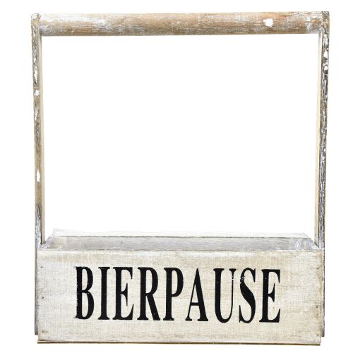 Artikel Plantekasse med håndtag vintage kasse “Beer Break” 30×9×10cm