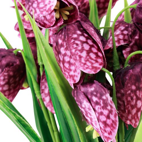Artikel Fritillaria Lilla Ternet Tavle Blomst Kunstige Blomster 28cm 6 stk