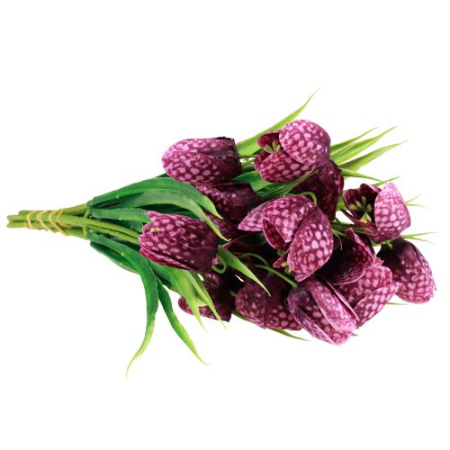 Artikel Fritillaria Lilla Ternet Tavle Blomst Kunstige Blomster 28cm 6 stk
