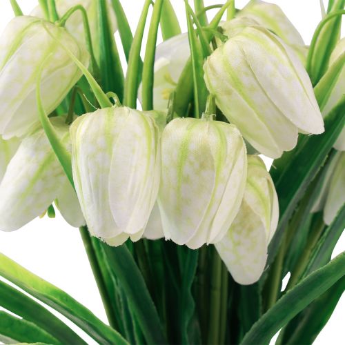 Artikel Fritillaria Hvid Skaktern Blomst Kunstige Blomster 38cm 6stk