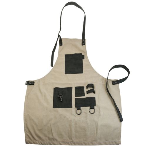Floristik24 Haveredskabstaske forklæde haveforklæde khaki 83×85cm