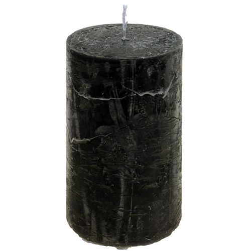 Sorte lys ensfarvede søjlelys 50x100mm 4 stk