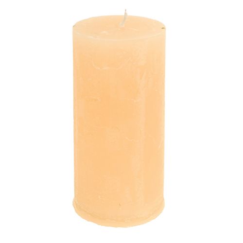 Ensfarvede lys abrikos lyssøjler 50×100mm 4 stk
