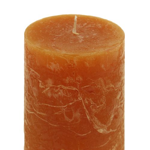 Artikel Søjlelys mørk orange ensfarvet Sunset 60x100mm 4 stk