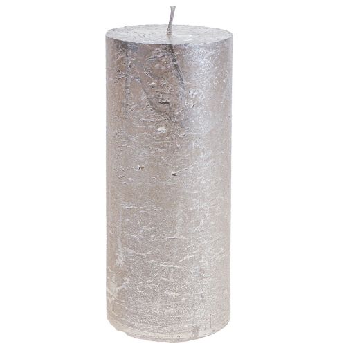 Bloklys platin skinnende mønster 200mm Ø85mm 2 stk