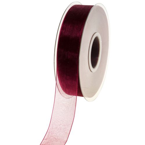 Artikel Organza bånd Bordeaux 25mm 50m