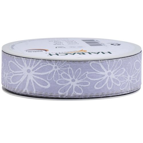 Artikel Gavebånd lilla blomster bånd lilla 25mm 18m