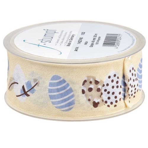 Artikel Gavebånd påske pyntebånd påskeæg creme 40mm 20m