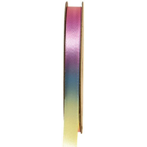 Gavebånd regnbuebånd farverigt pastel 10mm 20m