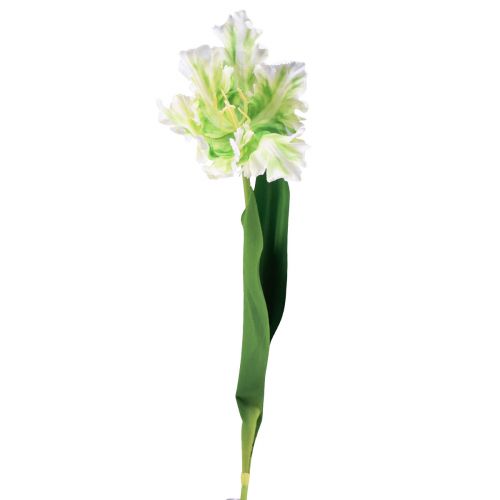 Artikel Kunstig blomsterpapegøje tulipan kunsttulipan grøn hvid 69cm