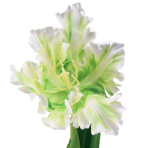 Artikel Kunstig blomsterpapegøje tulipan kunsttulipan grøn hvid 69cm