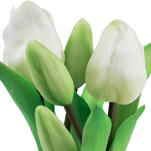 Artikel Kunstige tulipaner i potte Hvide tulipaner kunstige blomster 22cm