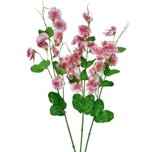 Floristik24 Kunstige blomster pink hvid vikke Vicia haveblomster 61cm 3stk