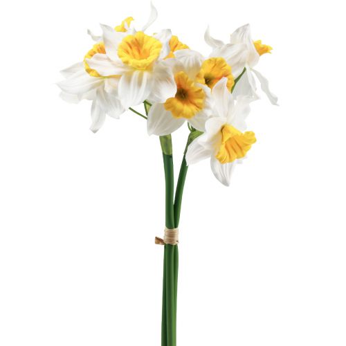 Artikel Kunstige påskeliljer hvide silkeblomster påskeliljer 40cm 3 stk