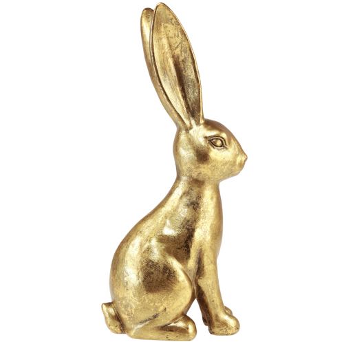 Floristik24 Dekorativ påskehare Guld Påskepynt Kanin Siddende Antik H36cm