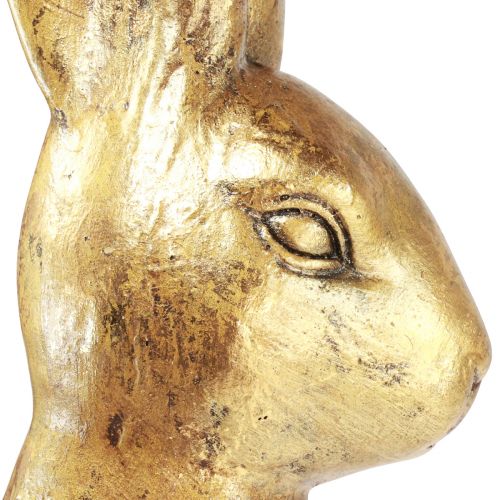 Floristik24 Dekorativ påskehare Guld Påskepynt Kanin Siddende Antik H50cm