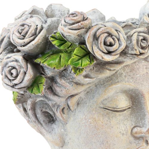 Artikel Urtepotte ansigt kvinders buste plantehoved beton look H18cm
