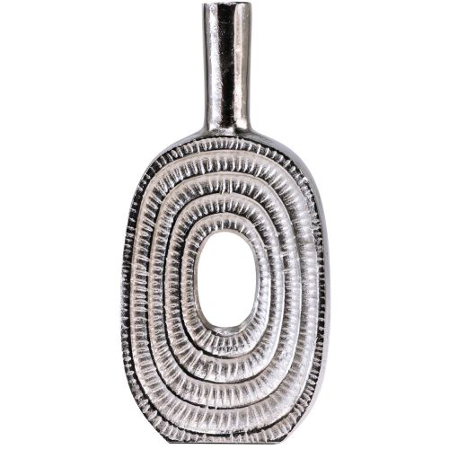 Floristik24 Dekorativ vase sølv metal vase sneglehus spiral H31cm