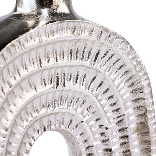 Floristik24 Dekorativ vase sølv metal vase sneglehus spiral H31cm