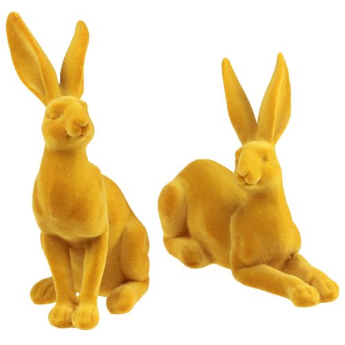 Påskehare dekoration kanin figur karry Påskehare par 16cm 2 stk