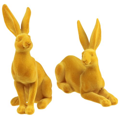 Påskehare dekorativ kanin figur karry Påskehare par 16cm 2 stk