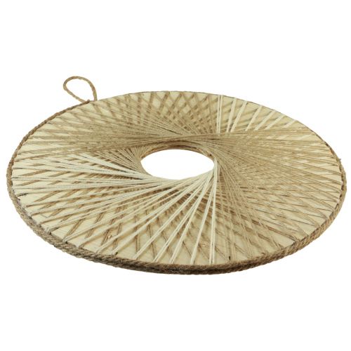 Artikel Boho vægdekoration dekorativ ring træ naturlige naturfibre Ø40cm